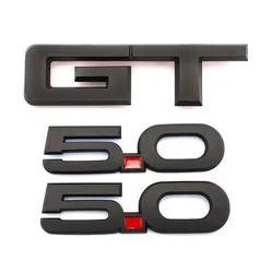 3D ABS GT 5.0 Emblem Car Sticker Accessories Car Tools Suitable for All Models Decoration Amg Car Accessories