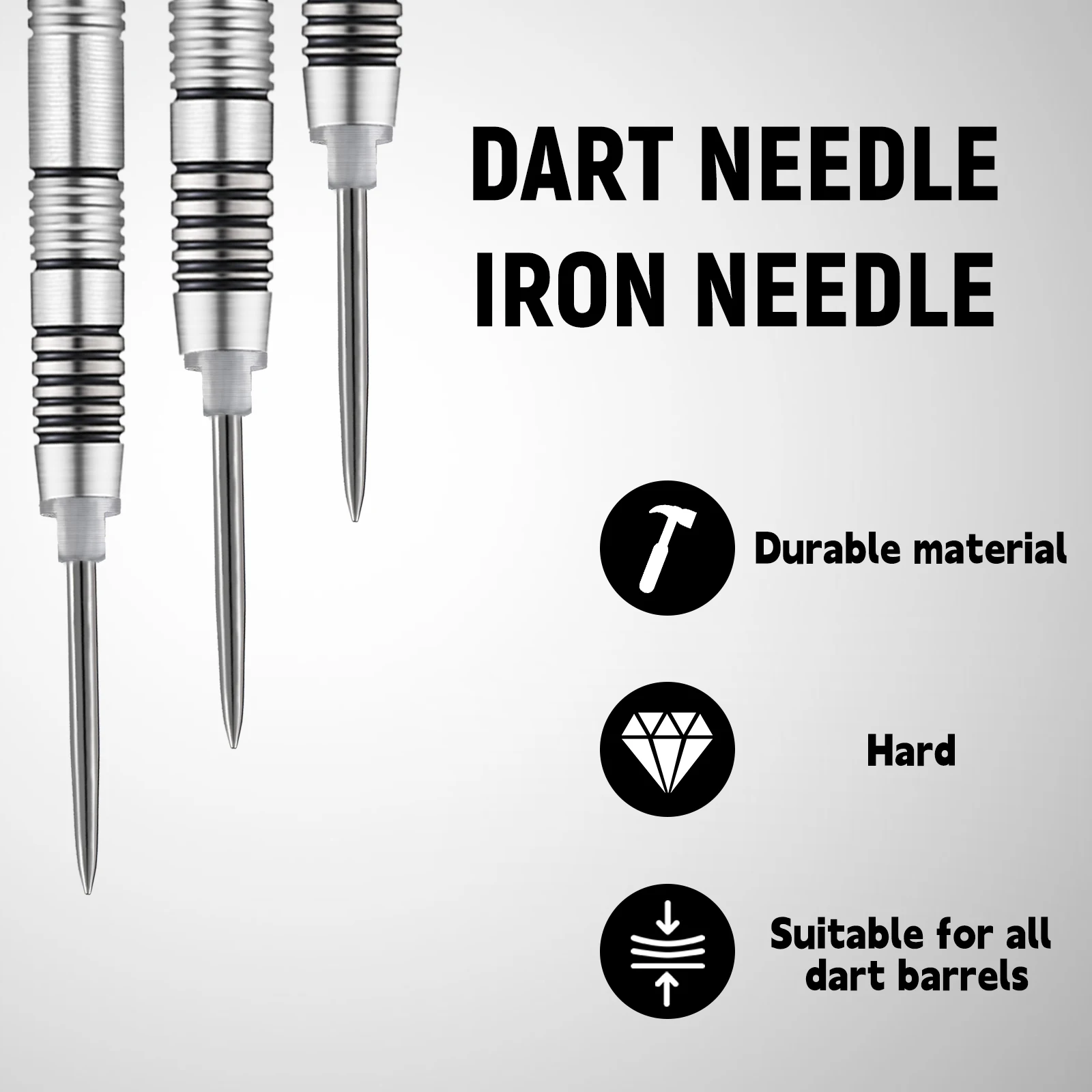 

Huanqu, 6 упаковок, стандартные насадки для дротиков 2Ba, сменные насадки для программного обеспечения для дротиков, острые и прочные насадки для дротиков, профессиональные аксессуары для дротиков, подходят для всех игроков в дартс