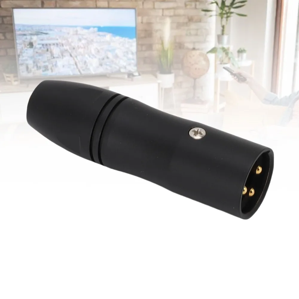 Versatile Power Conversion 3.5mm Female to 3Pin Male XLR Adapter Noise Reduction Enhanced Sound Quality Microphone Power Adapter
