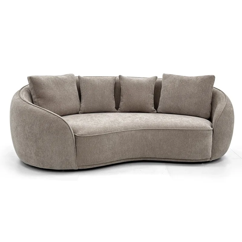 

Nordic lamb wool curved sofa modern minimalist designer furniture living room bedroom