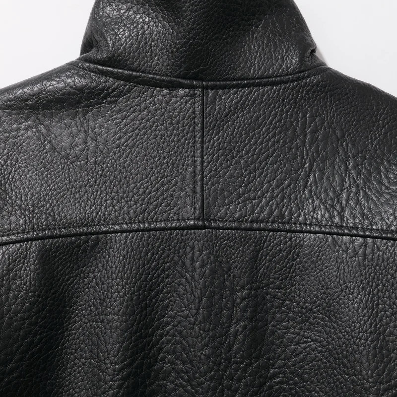 Vestes en similicuir noir chic originales pour femmes, manches longues, boutons, coupe oversize, mode automne-hiver 2026, streetwear