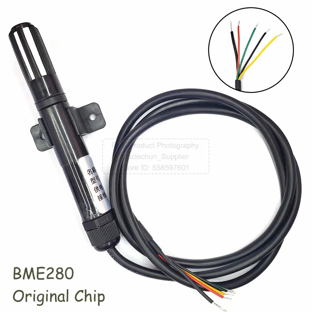 Bme280 hochpräzises Temperatur-und Feuchtigkeit sensor sonden kabel 1m 2m 3m 5m digitaler Sensor i2c oder rs485 wasserdichter Schild – Detail 14