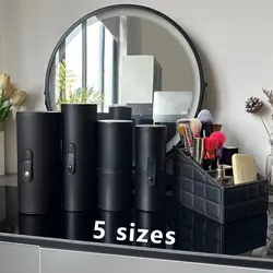 High quality PU leather makeup brush bucket Multiple sizes large capacity storage bucket Dresser desktop organizer storage box