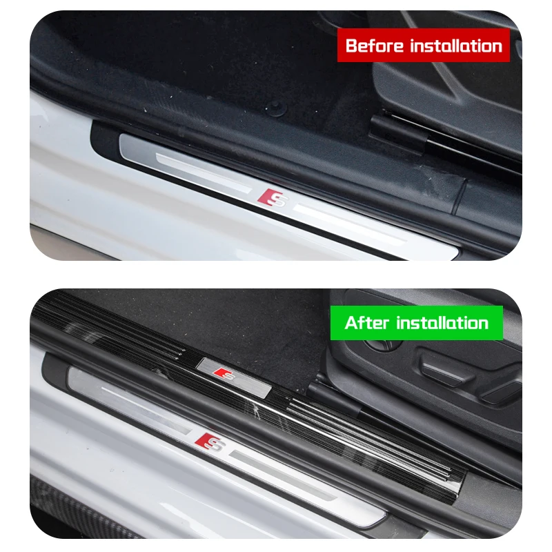 For Audi A3 8Y 2021 2020 Sportback Limousine Sedan Car Door Running Boards Threshold Strip  Decoration Auto Interior Accessories