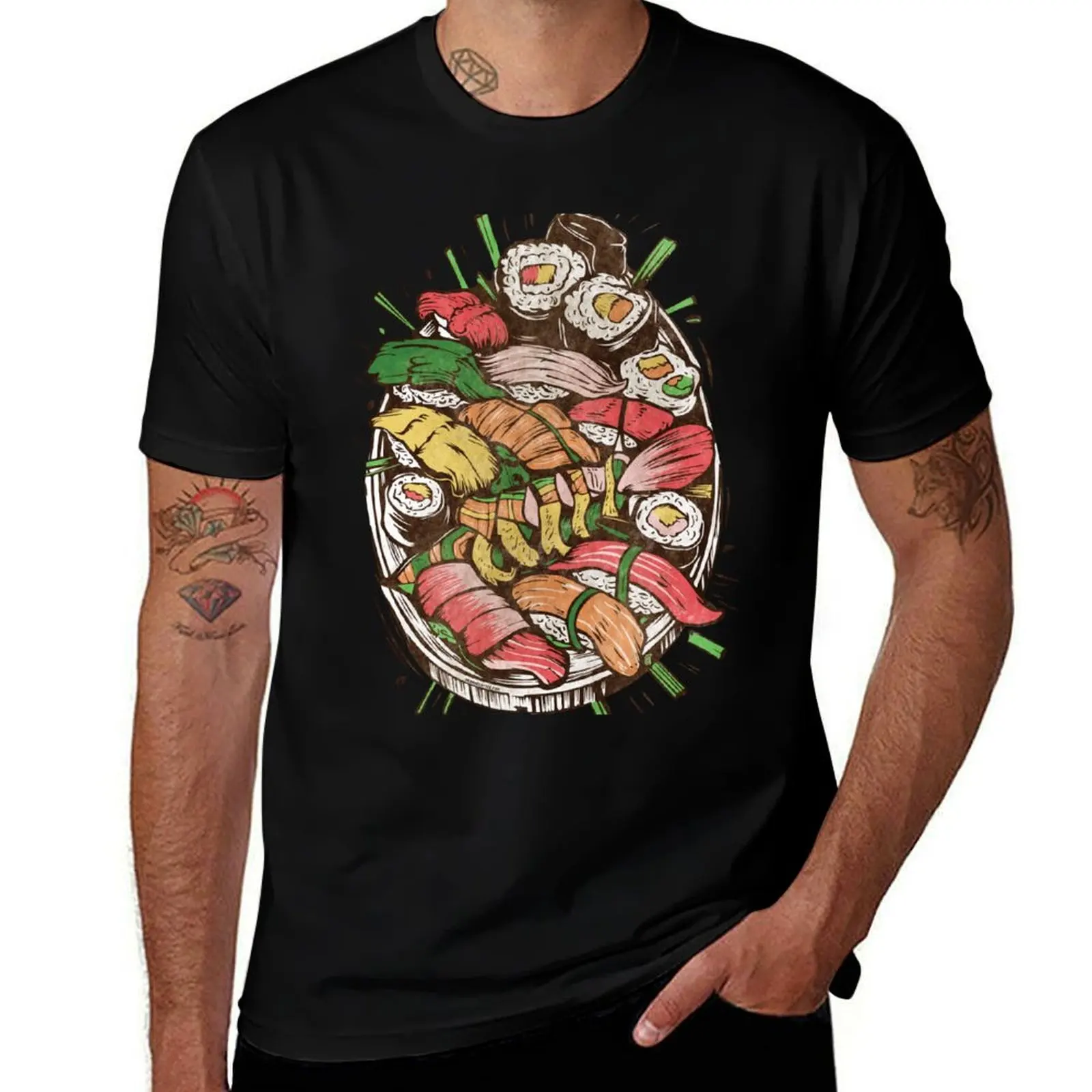 

Sushi T-Shirt cute clothes funny gifts cotton man t-shirts Personalized t-shirt outfits for men