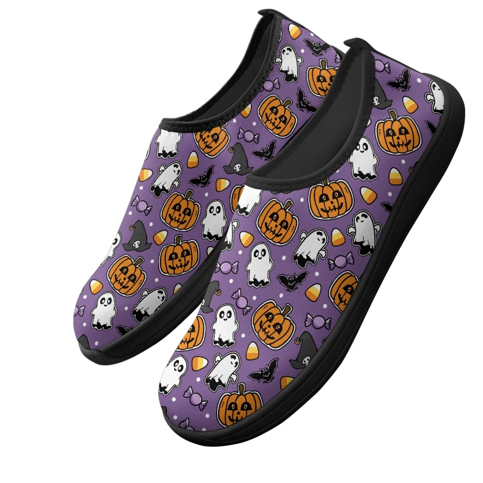PENSTROLL Cute Ghost Pumpkins Low Top Walking Sneakers for Men Polyester & EVA Casual Shoes Workout Gym Shoes