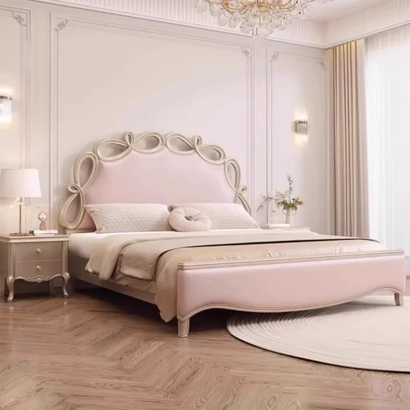 Girls Princess Massage Bed Bedroom Sofa Modern Headboards Bed Design Sleeping Wooden Letto Matrimoniale Lounge Suite Furniture