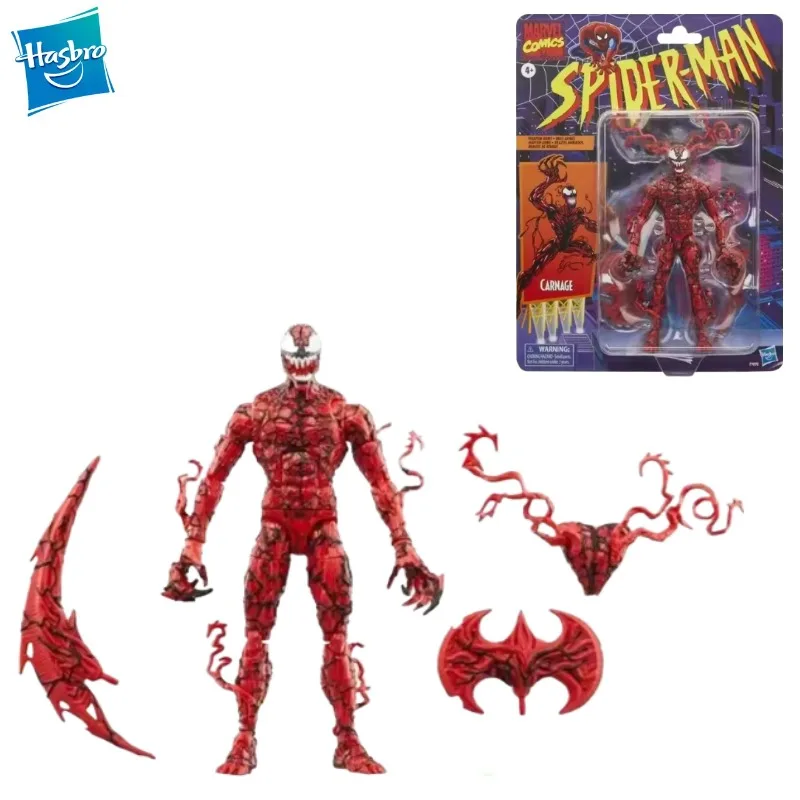 

New Original Hasbro Marvel Legends Series Retro Comics Spider-man CARNAGE Action Figure Gift Model