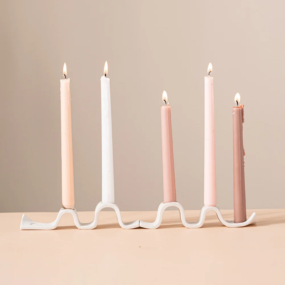 

Elegant Ceramic Candlestick Holder Unique Design for Home Office Bar Wedding Banquets Taper Tealight Candles Holder