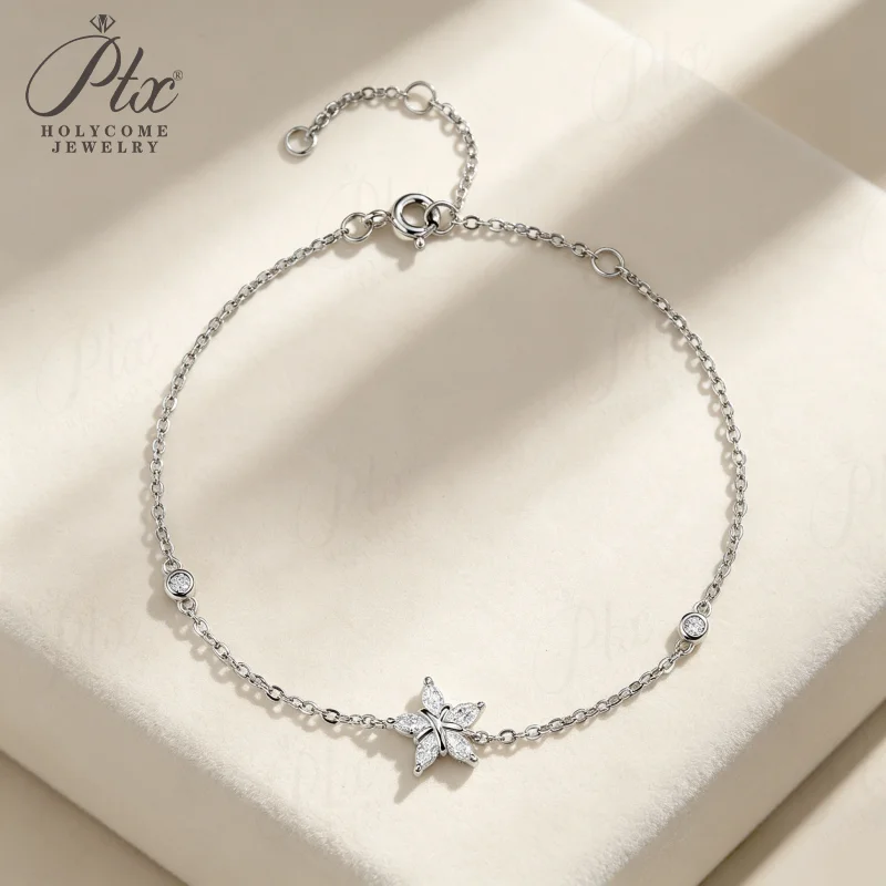 Moissanite Bracelet Total 0.5ct Marquise D Color VVS1 GRA 925 Sterling Silver Factory Direct Ideal Gift Fine Jewelry for Ladies