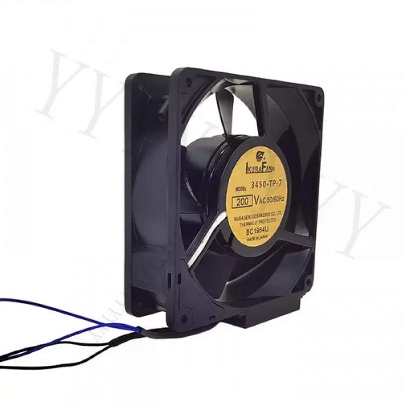 Y+ for KURA 3450-TP-7 AC200V 12738 12.7CM Metal Cooling Fan with Sensor