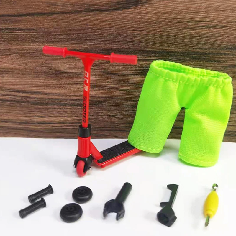 Mini modello di scooter da dito in lega Set giocattolo da dito interattivo novità sensoriale Acti