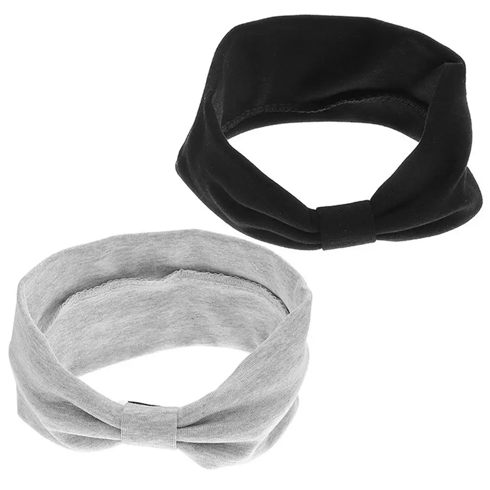 2Pcs Elastic Knot Headbands Breathable Yoga Running Workout Sweatbands Sports Hairbands Fitness Sweat Band Fitness Headbands