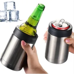 12 OZ Stainless Steel Beer Bottle Cold Keeper Ice Buckets Double Wall Vacuum Insulated Beer Coolers Outdoor Bar Accessories