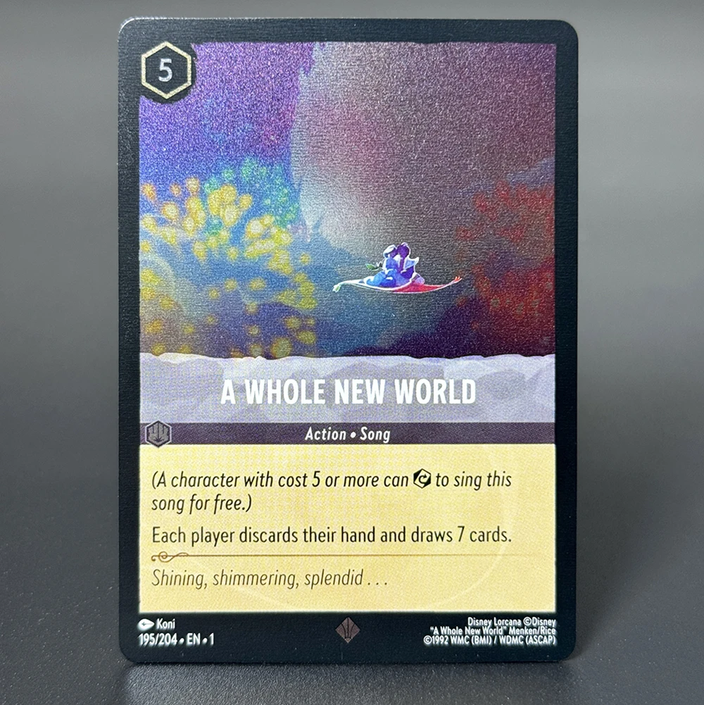 Lorcana Cold Foil Proxy Cards A WHOLE NEW WORLD URSULA Deceiver of All SCAR Vicious Cheater SISU Empowered Sibling TINKER BELL