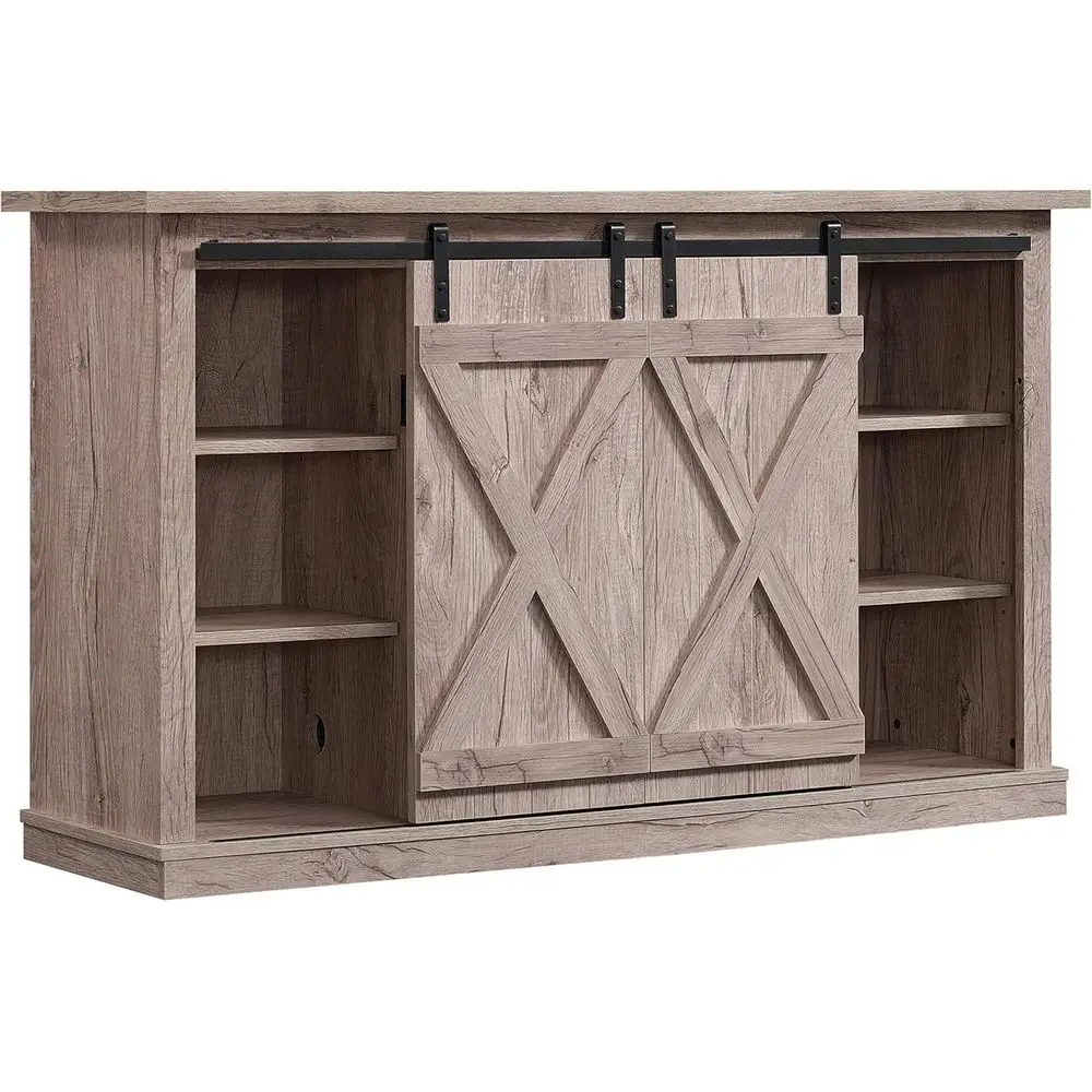 Pine Ashland Sliding Door TV Console