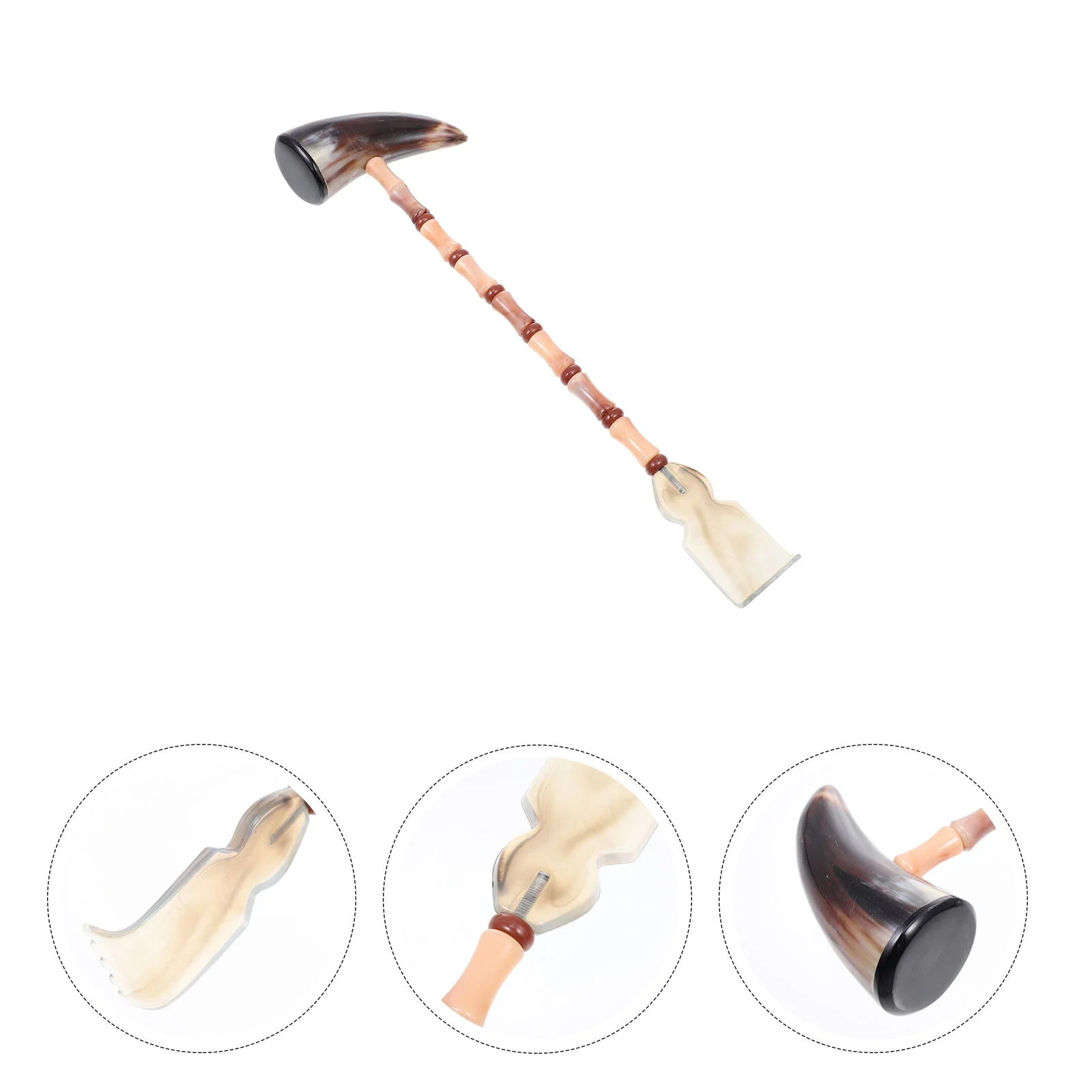 

Horn Scratching Hand Massager Outdoor Back Scratcher Multifunction Ox Horns Tool Body Hammer Self