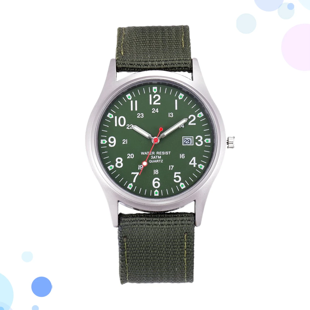 

Men Quartz Watch Canvas B Wrist Timepiece Durable Portable Military Style Luxury Design Calendar Dial Gift Accessories