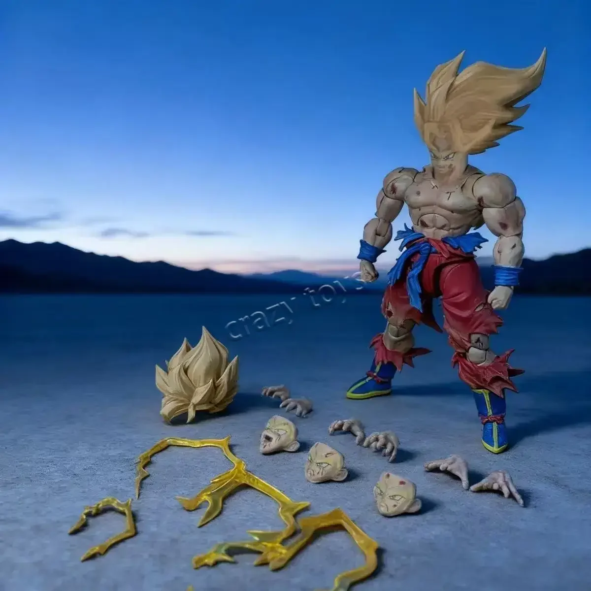 

In Stock N&T Dragon Ball Shf Super Series Weekly Color Goku Battle Damage 3.0 Body Movable