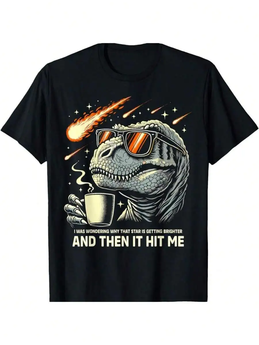 Men's Funny Tyrannosaurus Rex Dinosaur T-Shirt - Humorous 'I'm A Paleontologist' And 'Hit Me' Extinction Jokes, Black Casual Sho