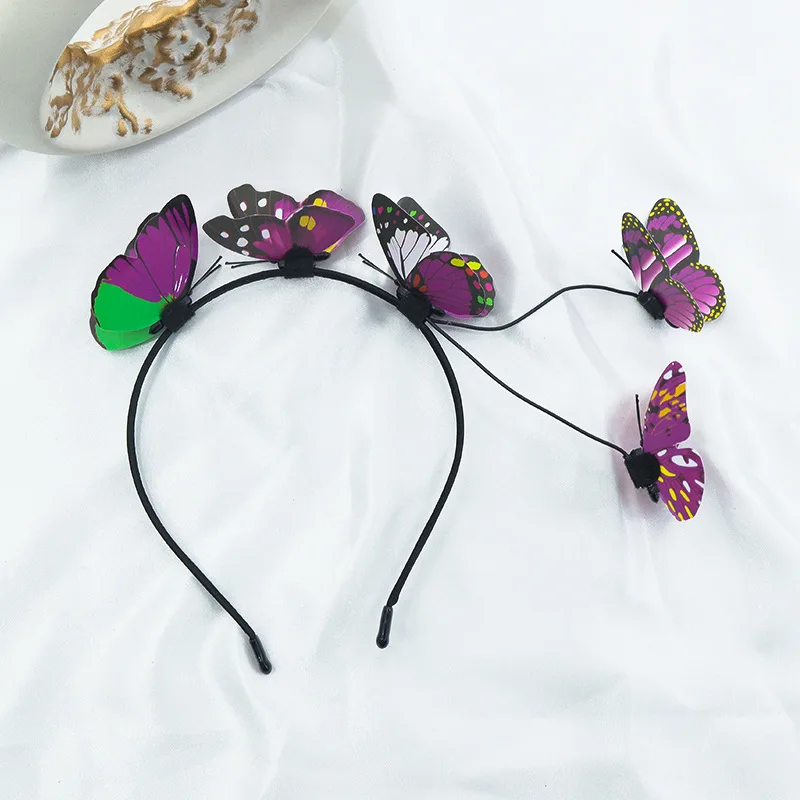 

Butterfly Headband for Women Wedding Headpiece 3D Bow Design Stylish Accessory Bridal Hair Clips Special Occasions