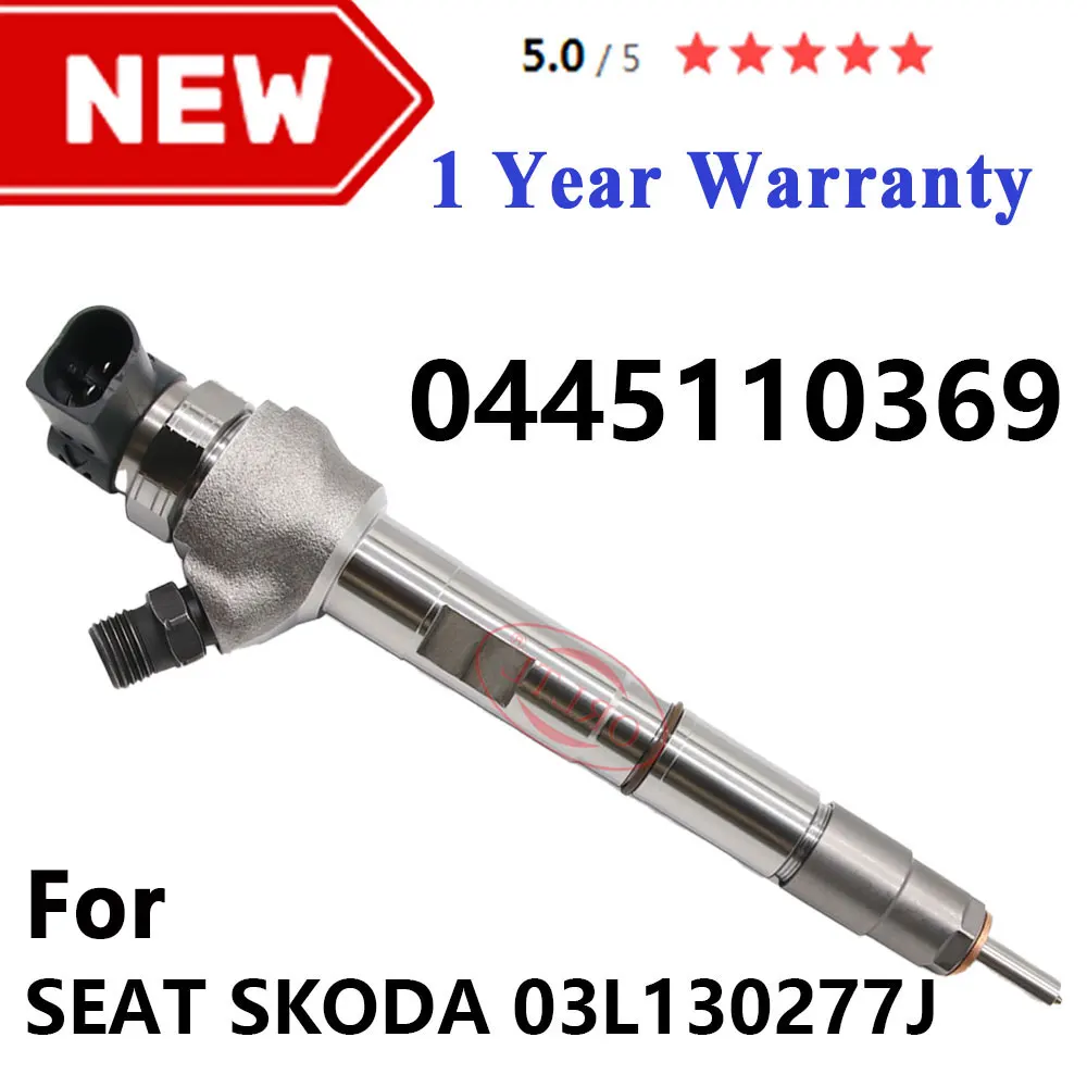 

0445110369 0445110646 03L130277J 03L130277Q New Diesel Fuel Injector for VW Amarok Passat TOURAN Audi A4 A6 Q5 Skoda Seat 2.0TDI