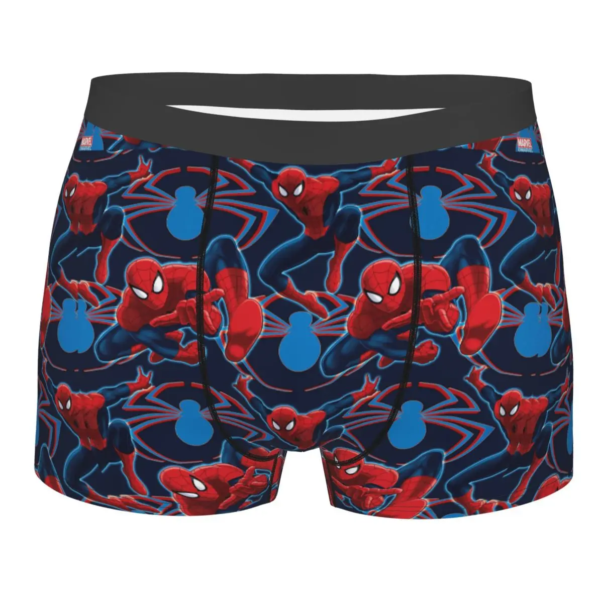

Novelty Boxer Spider-Man Logo Pattern Shorts Panties Men's Underwear Soft Underpants for Homme