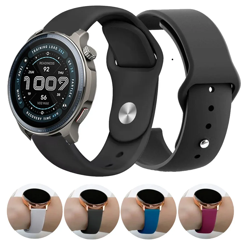 Pulseira siliicone para amazfit balance 2 smartwatch 20mm 22mm banda esportiva para amazfit bip 6 5/bip u 3 3pro/gts/gtr 2 3 4 42mm 47mm