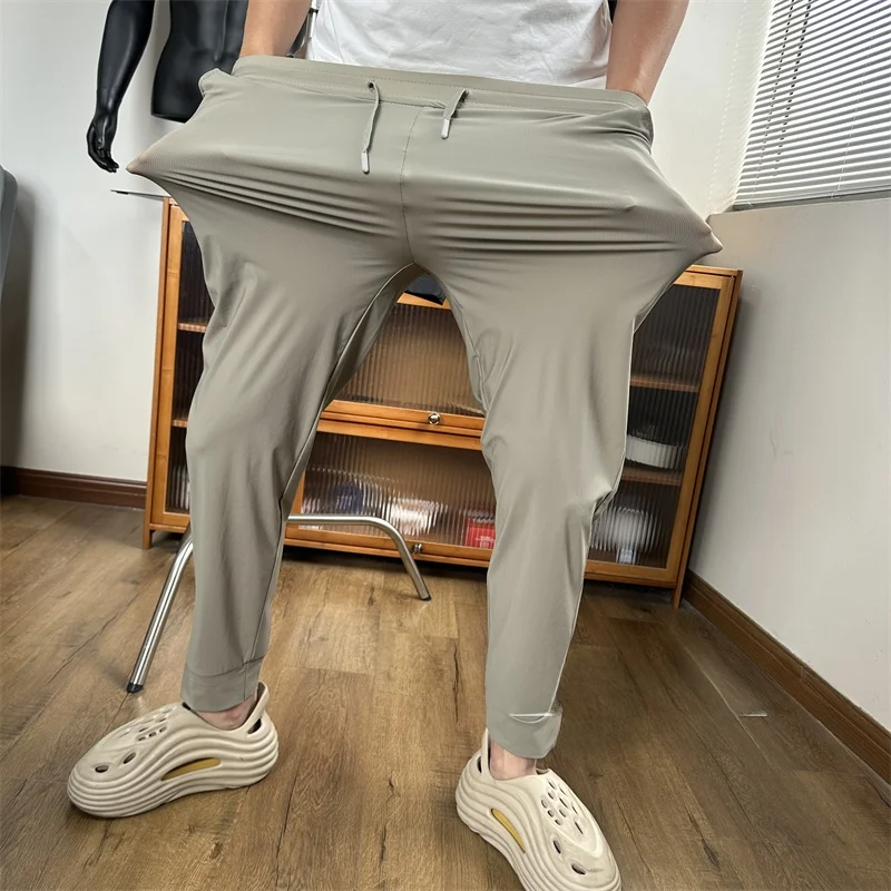 

Cool Lightweight Breathable Men's Summer Casual Pants Straight Leg Sport Sun Protection Qui Dry Long Trousers Youth Vitalit...