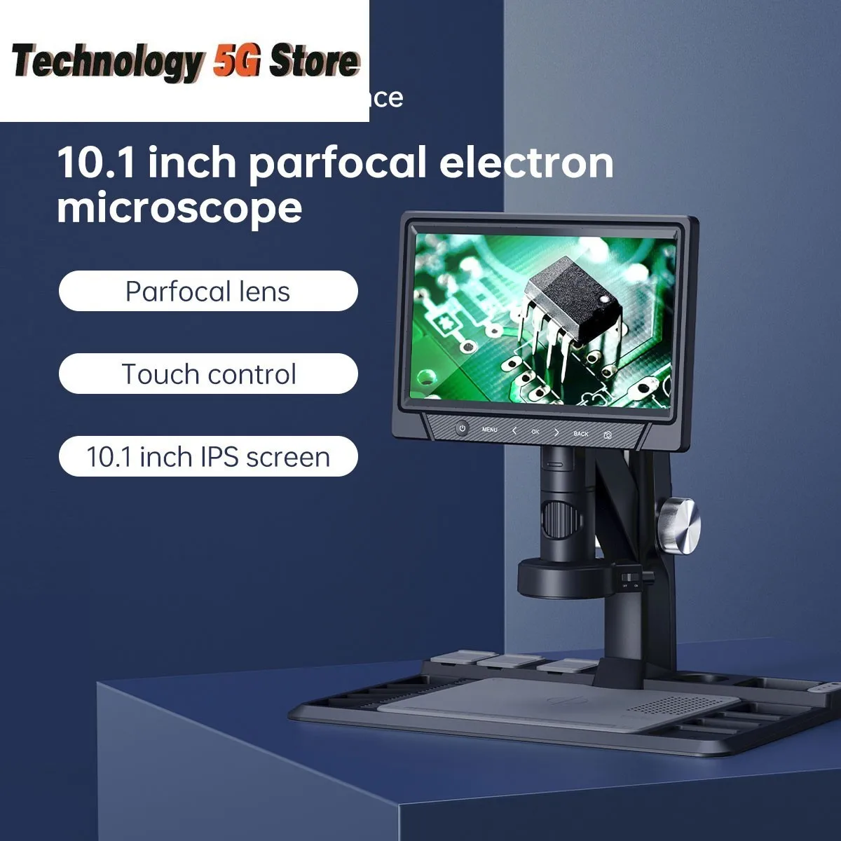 

318A 12MP 1600X Digital Microscope Camera with Ordinary Lens & 7" IPS Screen for Touch Control