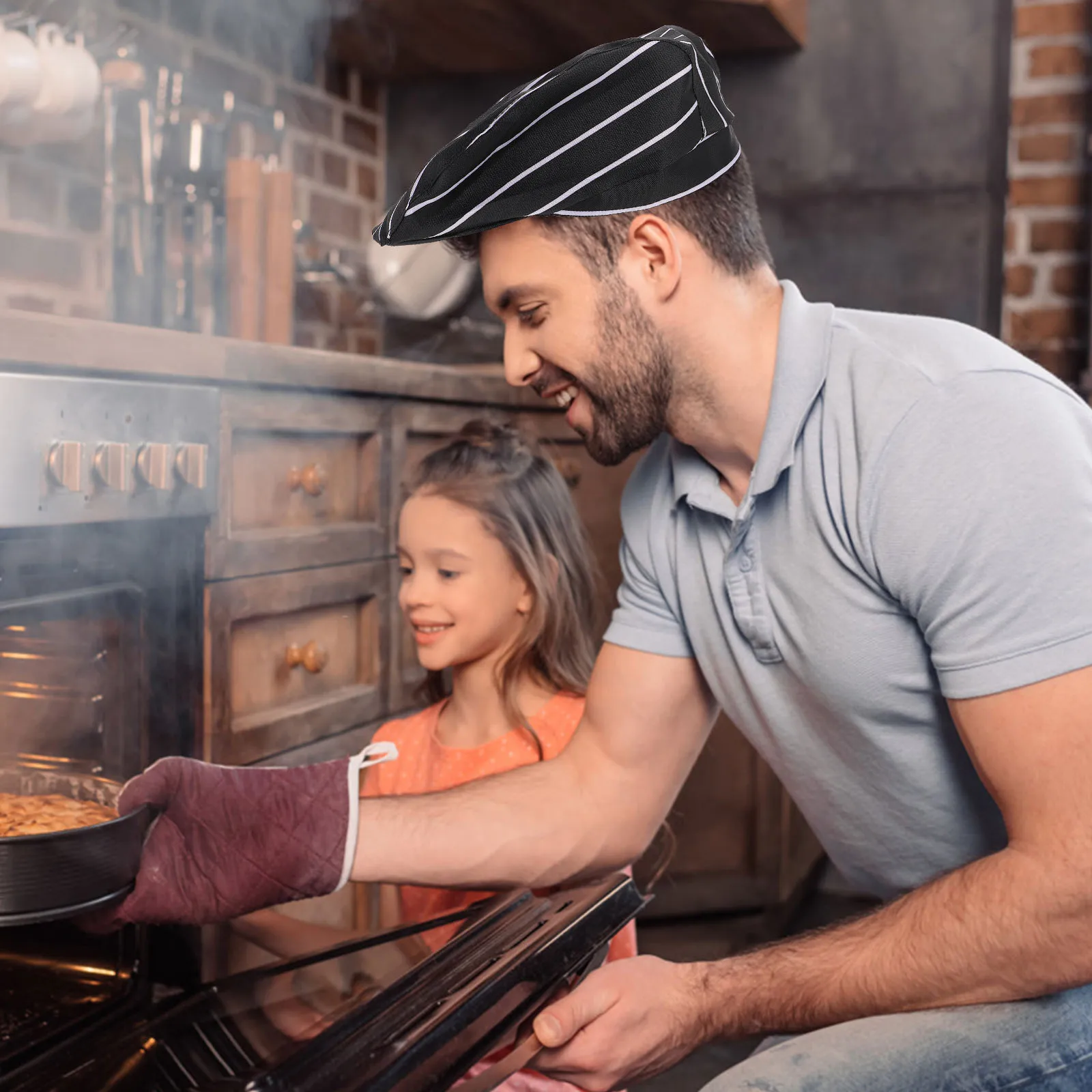 Unisex chef-kok baret Ademend katoen voor chef-koks, koks, bakkers, obers in meerdere omgevingen Chef-kokshoed Ober-baret