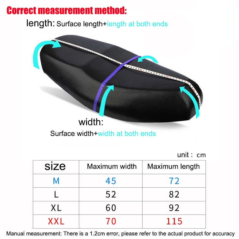 Motorcycle Seat Cover Waterproof Seat Cover Universal Flexible Saddle-Cover Black Sun-Protection Heat Insulation Cushion Covers