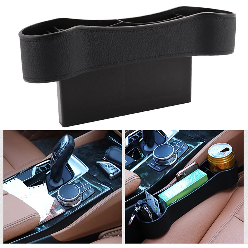 

Storage Box Durable Plastic Car Seat Case Black Organizer Easy Install Practical Phone Holder Automotive Accessories Car