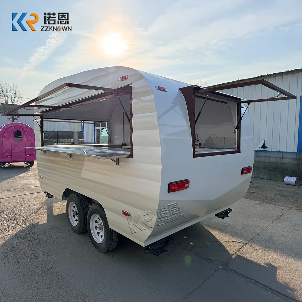 

Custom Outdoor Catering Trailer Mobile Freezer Vending Carts Fast Food Truck Mobile Kitchen Fast Food Trailers Fully Equipped
