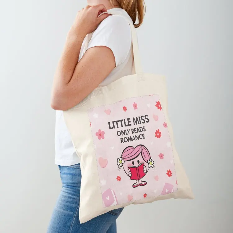 little miss only reads romance Tote Bag university shopper bag tote bag university Reusable bags