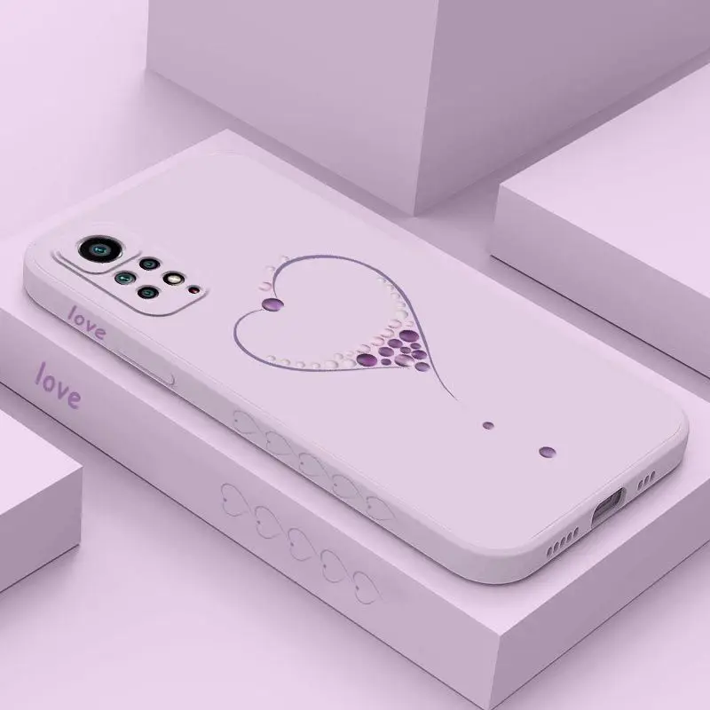 Hollow Heart Silicone Phone Case For Xiaomi Redmi Note 11 Pro Plus 12Pro Plus 11 11S 10 Pro 12 9S 8 Pro Cover