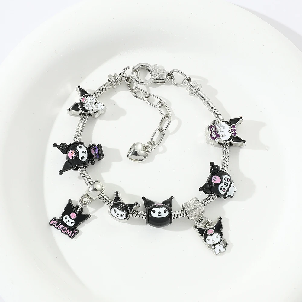 Kawaii Anime Sanrioes Charms Bracelet Cute Kuromi Bangles  for Women Luxury Chains Y2k Jewelry Bracelet Party Gifts Accessories