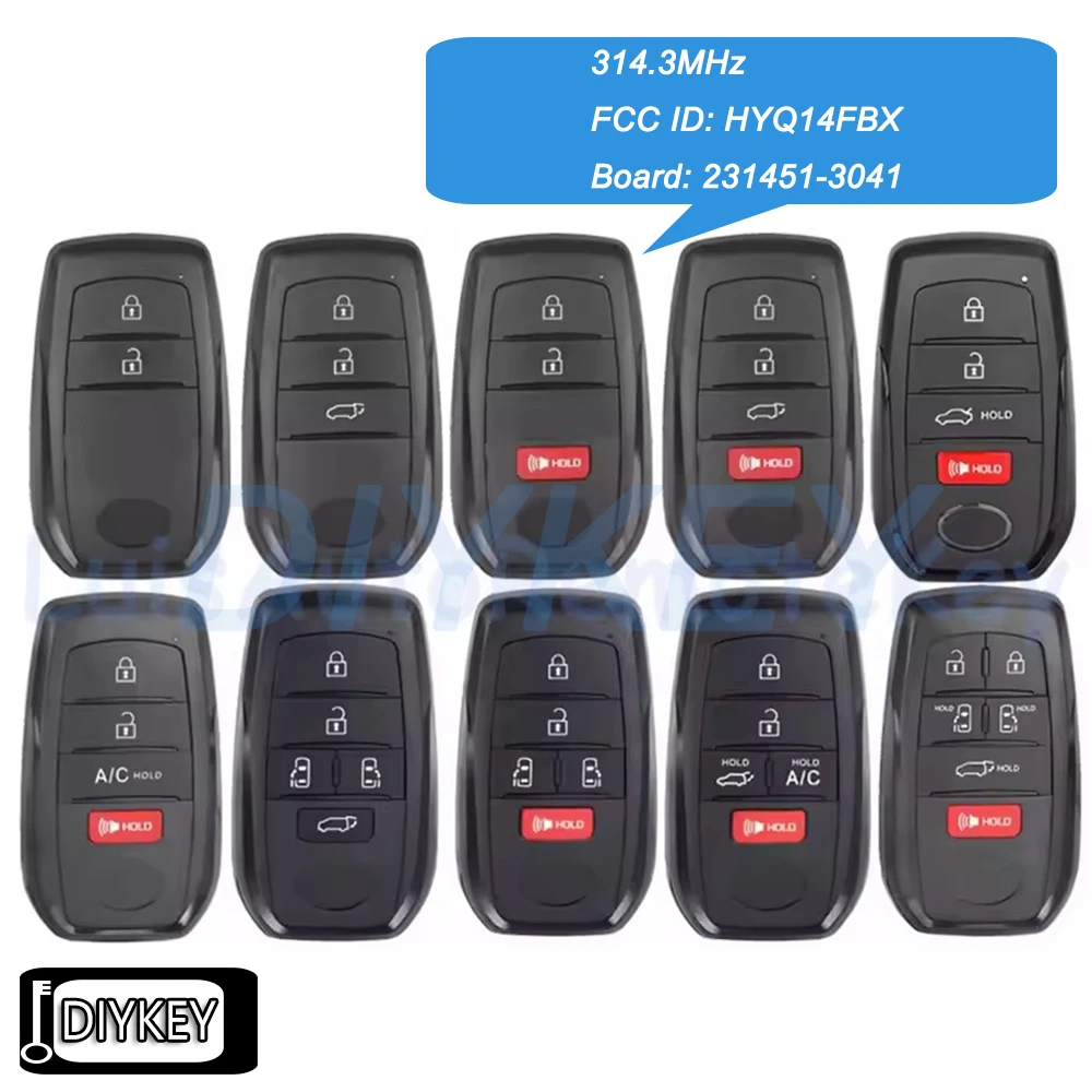 

Умный дистанционный брелок 314,3 МГц для Toyota RAV4 Prime Sienna BZ4X Crown Grand Highlander 2021 2022 2023 2024 HYQ14FBX 231451-3041