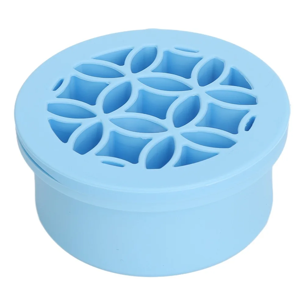 2 In 1 Integrated Makeup Brush Cleaning Mat Blue Silicone Foldable Space Saving Style Cosmetic Brush Cleaner Bowl