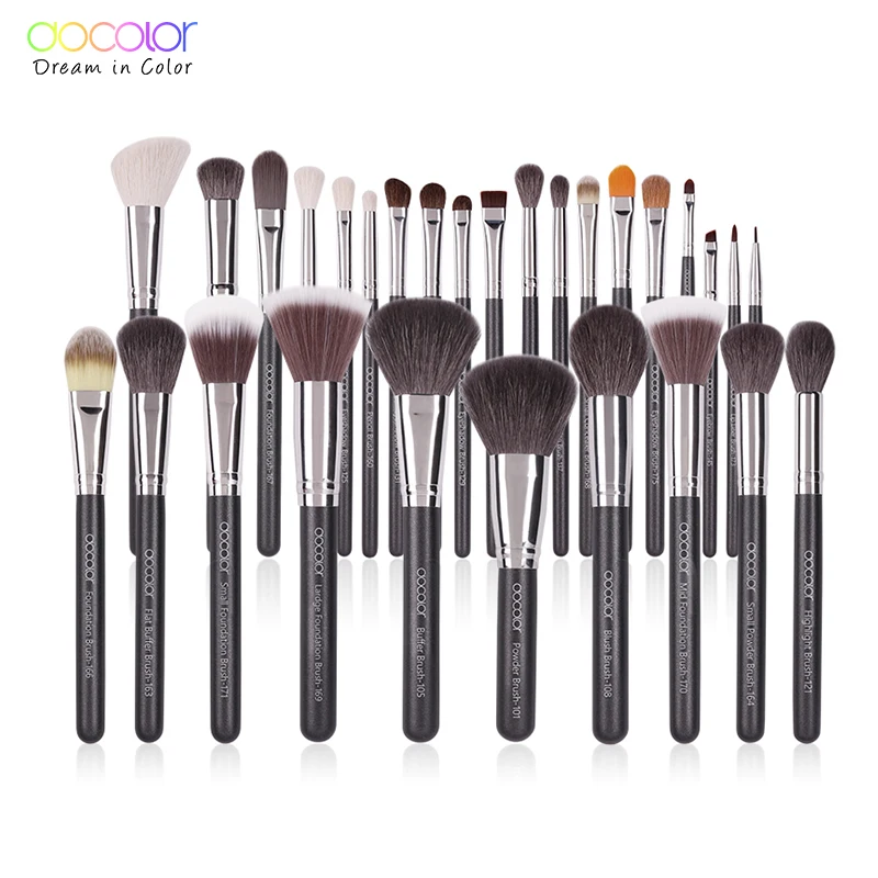 Docolor Makeup Brushes Set Cosmetic Foundation Powder Blush Eye Shadow Lip Blend Make Up Brus pincel maquiagem 10PCS-29PCS