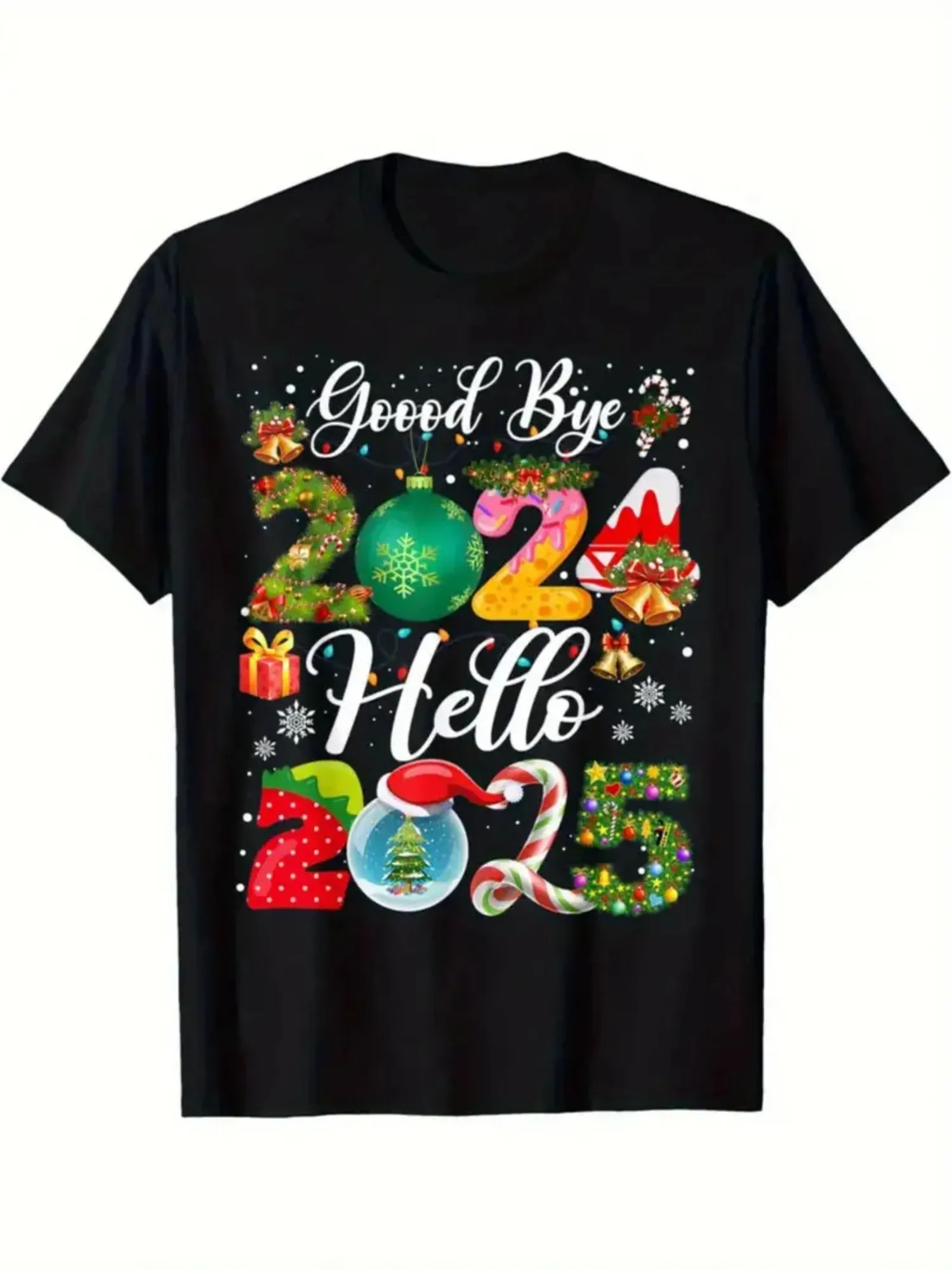 

Top Pick Men's Funny Christmas T-Shirt with Goodbye 2024 Graphic