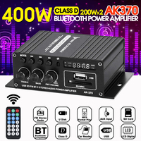 AK370 400W Home Digital Bluetooth-compatible Amplifiers Audio Bass Audio Power Amplifier Hifi FM Auto Music Subwoofer Speakers