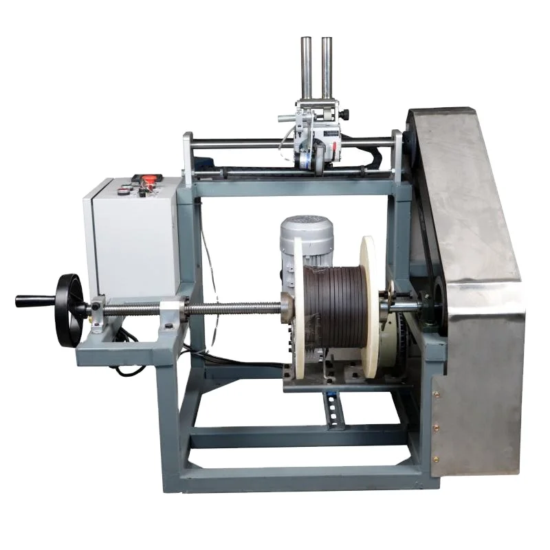 QIPANG QP500 steel wire  spool rewinding machine and PN500mm bobbin cable winding machine PVC PE Cable take up machine