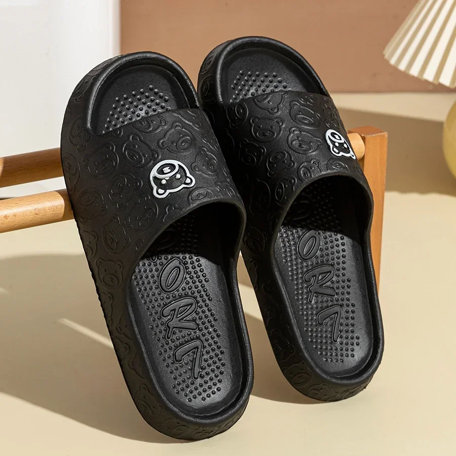 Pantofole unisex in EVA Cloud Design dell'orso dei cartoni animati Suola spessa antiscivolo Sandali estivi per interni ed esterni da spiaggia per coppie ​