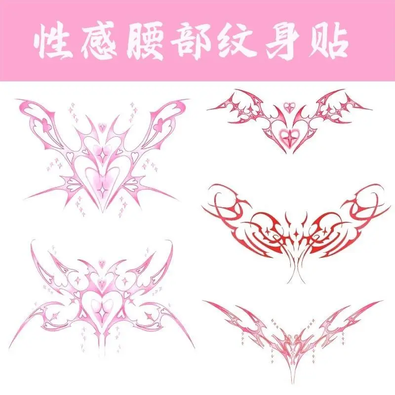 

Lasting Succubus Fake Tattoo for Woman Sexy Art Tattoo Sticker Hotwife Abdomen Temporary Tattoos Waterproof Tatuajes Temporales