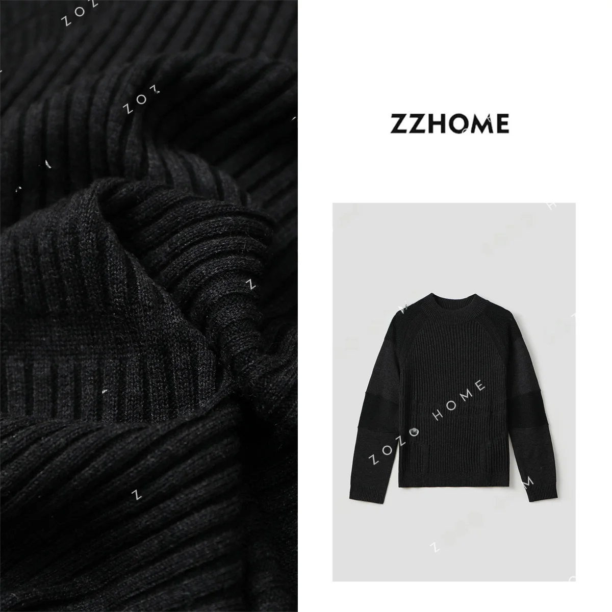 

Ele mat Bla Silk Wool Blend Knitwear Sweater Textured Luxury Simple Design Women's Long Sve Winter Warm Top