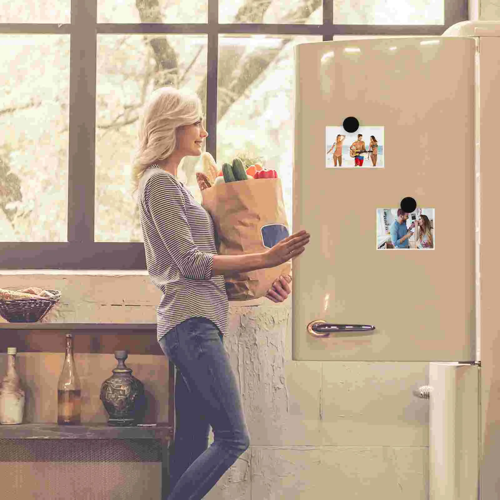 Refrigerator Soft Magnetic Patch Adhesive Magnets Patches DIY Fridge Sticky Backing