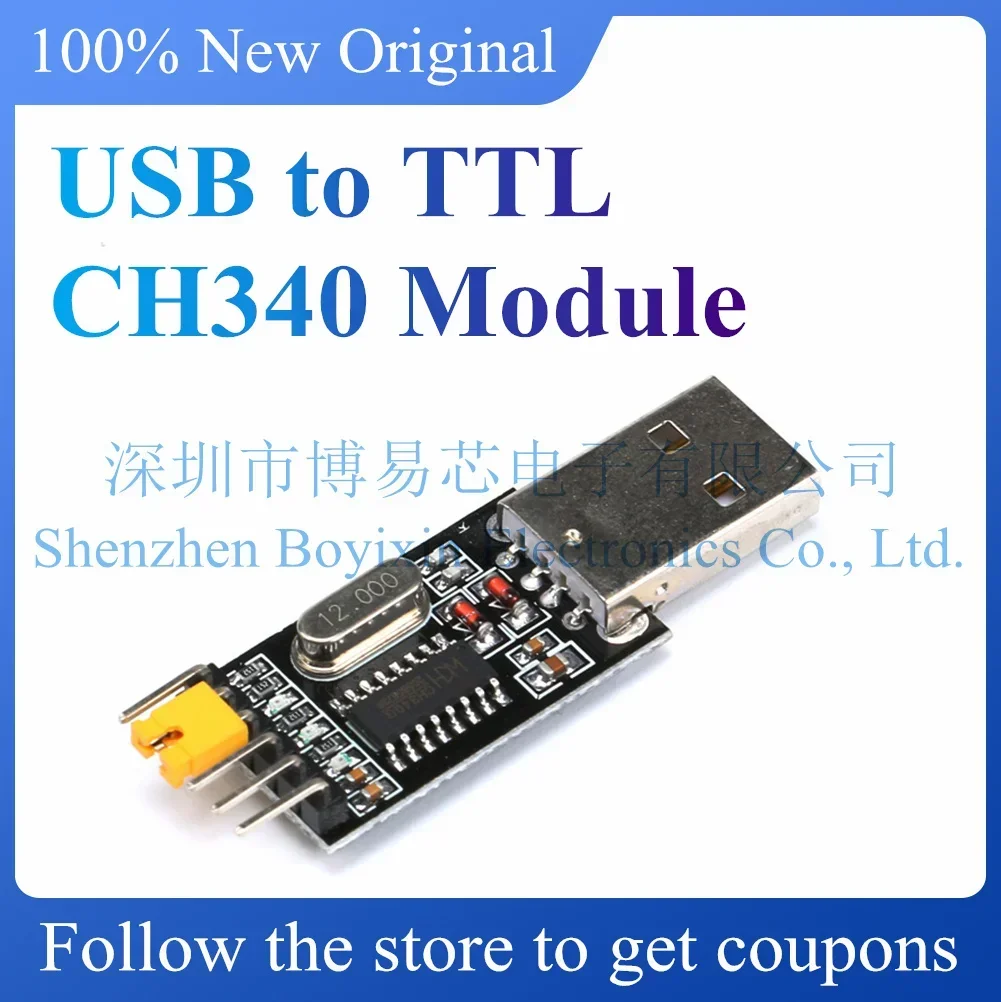 

NEW USB to TTL CH340 module STC microcontroller download line brush machine board USB to serial port
