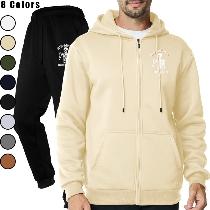

High Quality Printing Casual Jogging 2 Pcs Set Mens Tracksuit Hot Sales Pants and Hooded Sweatshirts