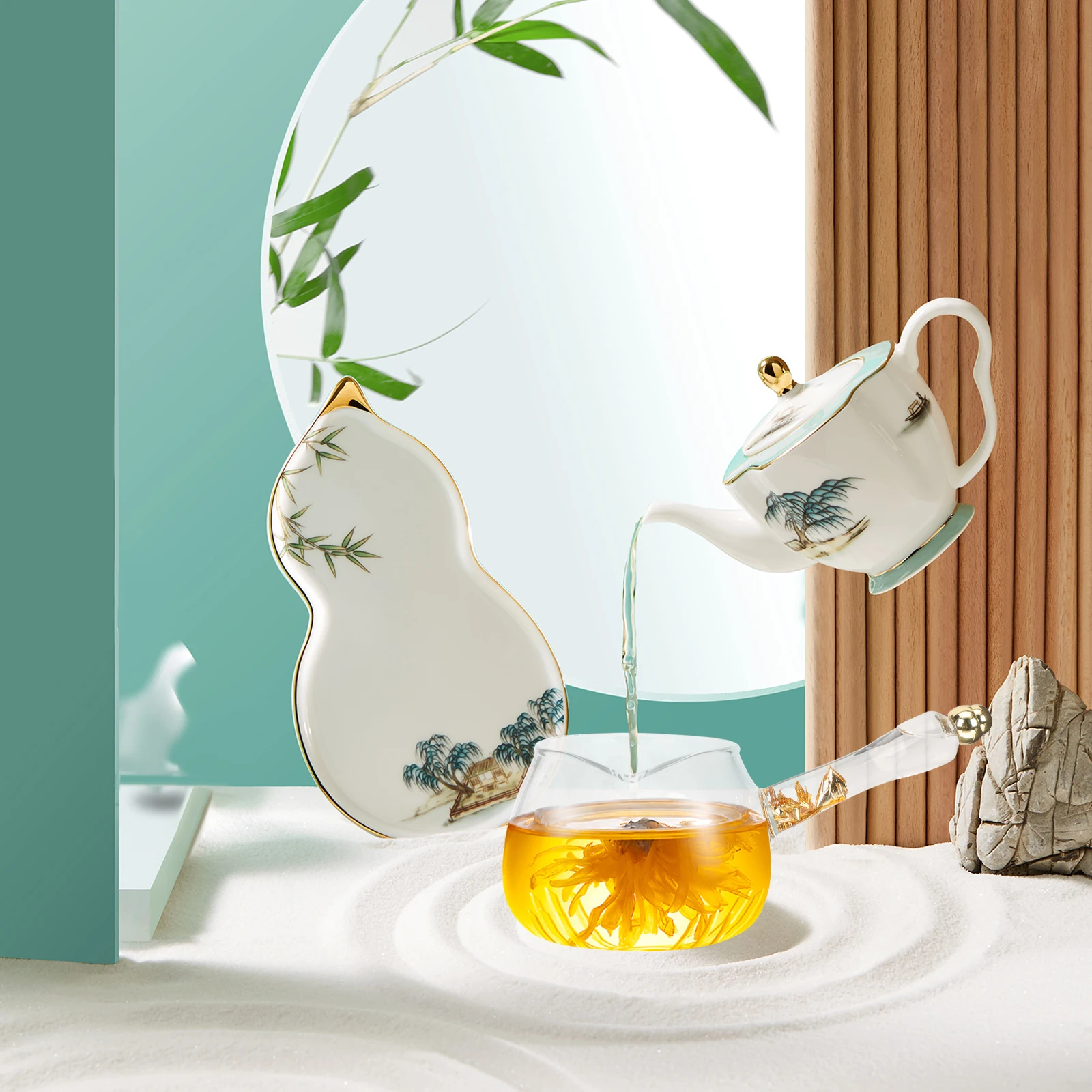 

Glass Pitcher Highgrade Material Multi-Functional Tea Coffee Beverage Jug Long Handle Household Drinkware Kitchen